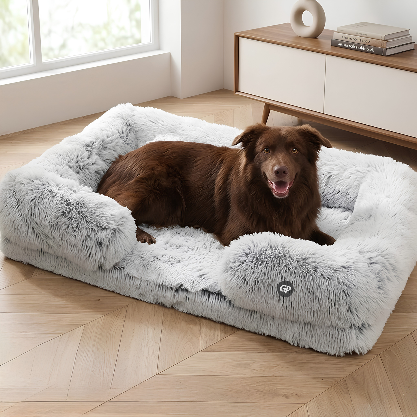 GuardiPaws™ Snugl™ Nestoria Dog Bed Gray