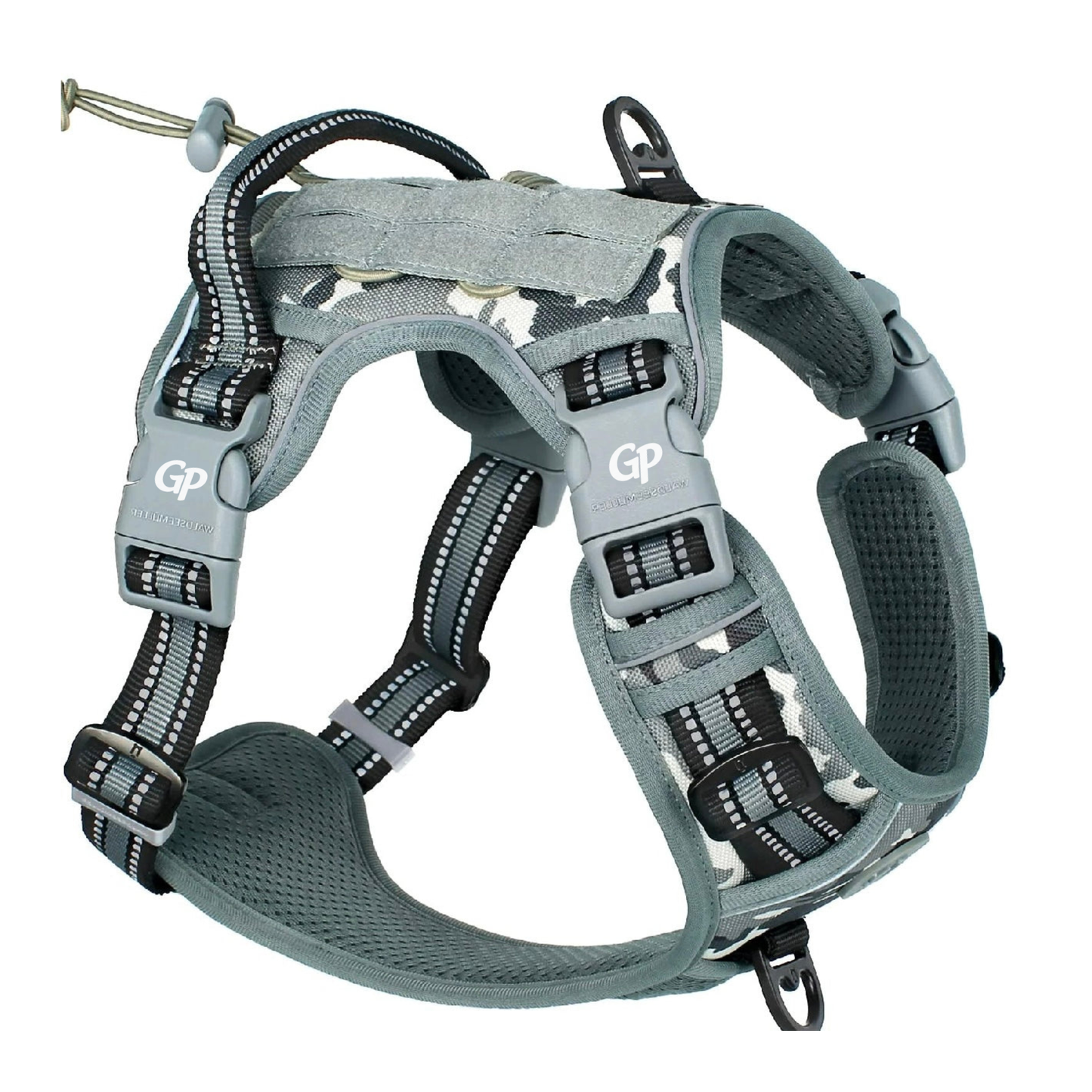 GuardiPaws™ Vanta X™ Valor Dog Harness Grey Camo