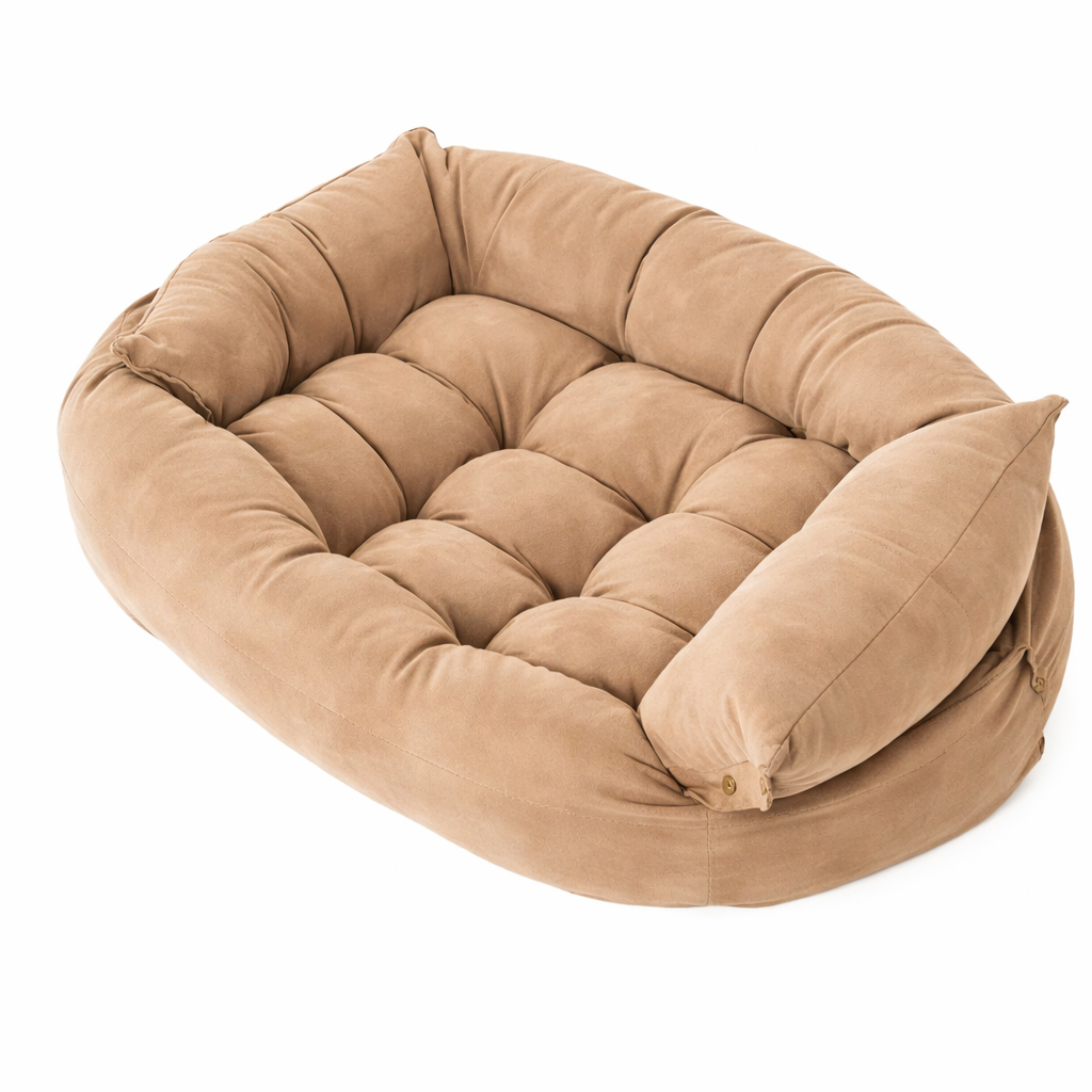 GuardiPaws™ Snugl™ Retreata Dog Bed Beige
