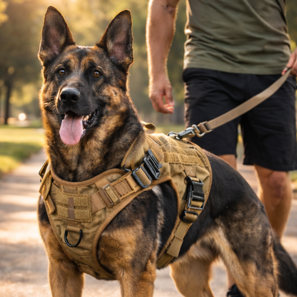 GuardiPaws™ Vanta X™ Recon Dog Harness Brown