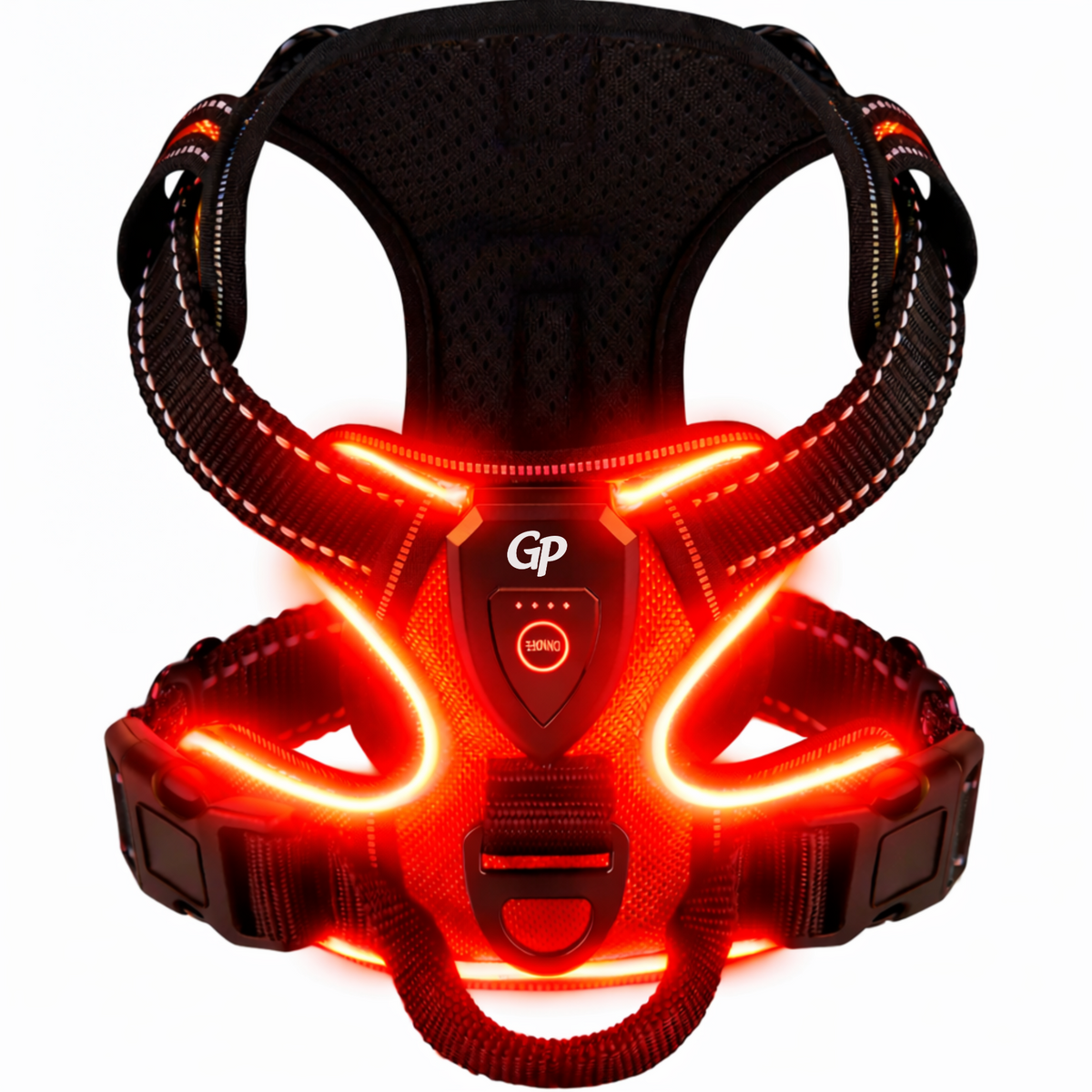 GuardiPaws™ Vanta X™ Illuminate Dog Harness Red
