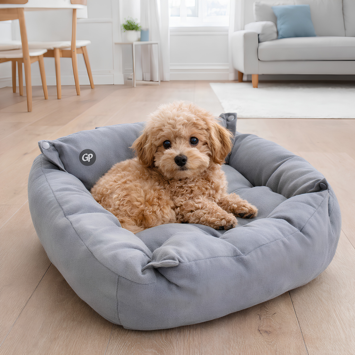 GuardiPaws™ Snugl™ Retreata Dog Bed Gray