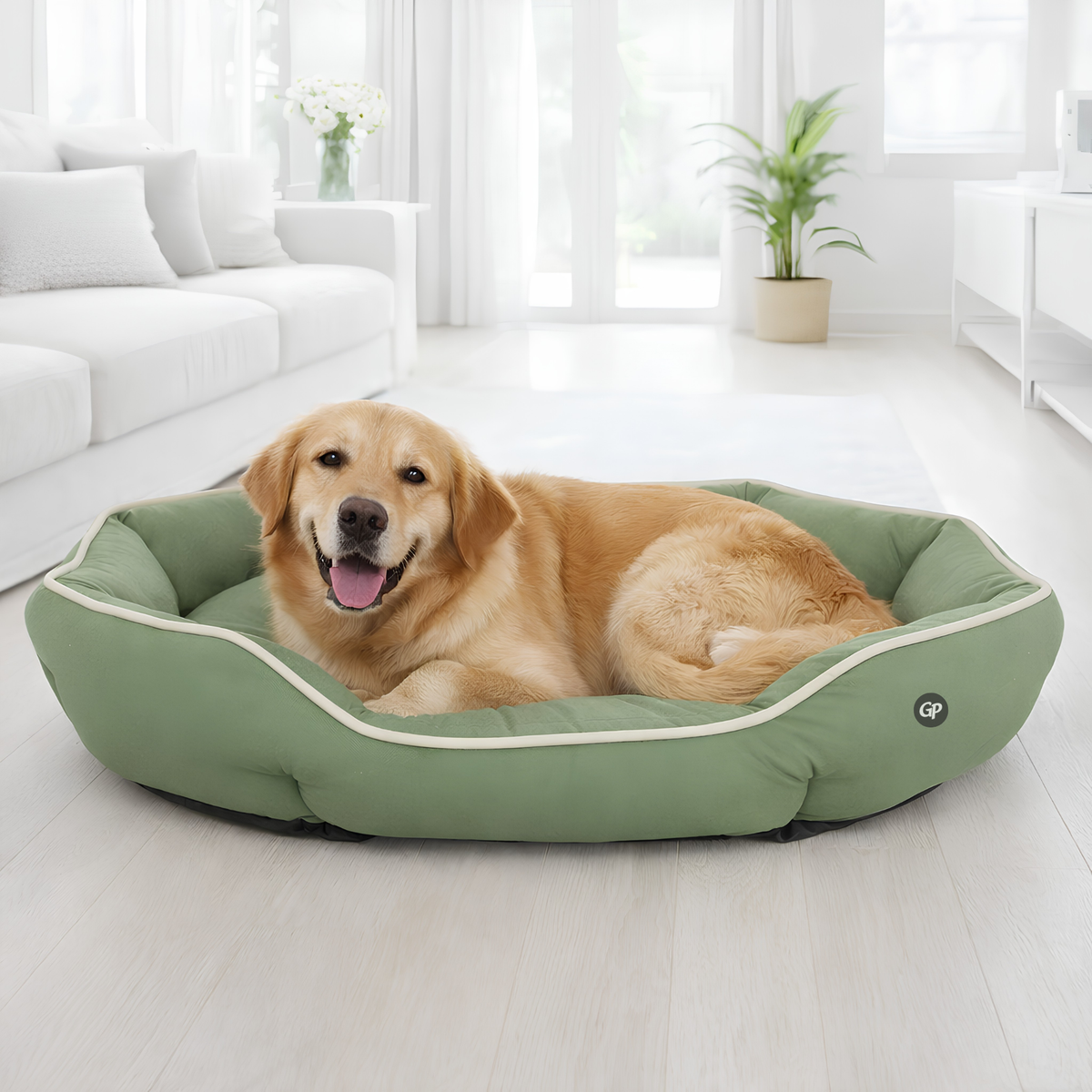 GuardiPaws™ Snugl™ Coreva Dog Bed Green