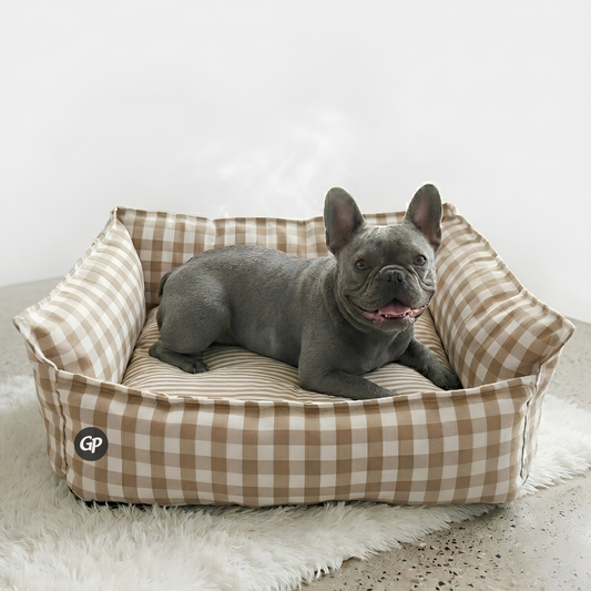 GuardiPaws™ Snugl™ Haven Lounge Dog Bed Beige