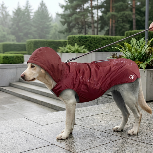 GuardiPaws™ Glacien™ Crest Raincoat Red