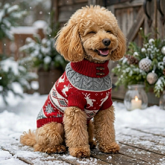 GuardiPaws™ Velari™ Christmas Wool Sweater Red