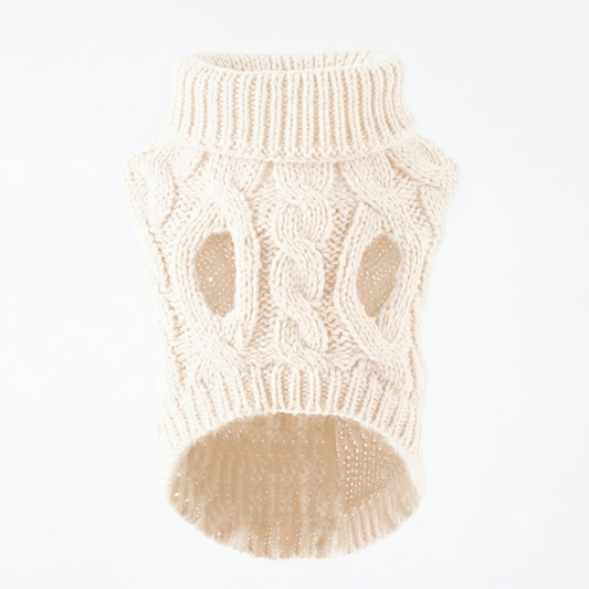 GuardiPaws™ Velari™ Dough Twist Knitted Vest White