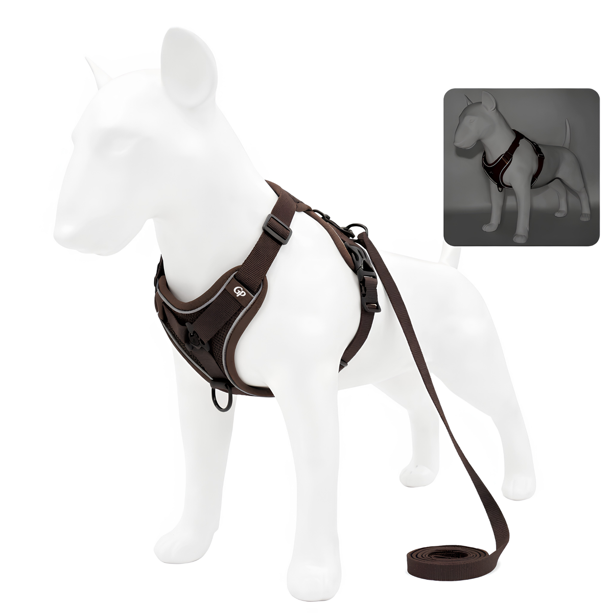 GuardiPaws™ Vanta S™ Pica Dog Harness Brown