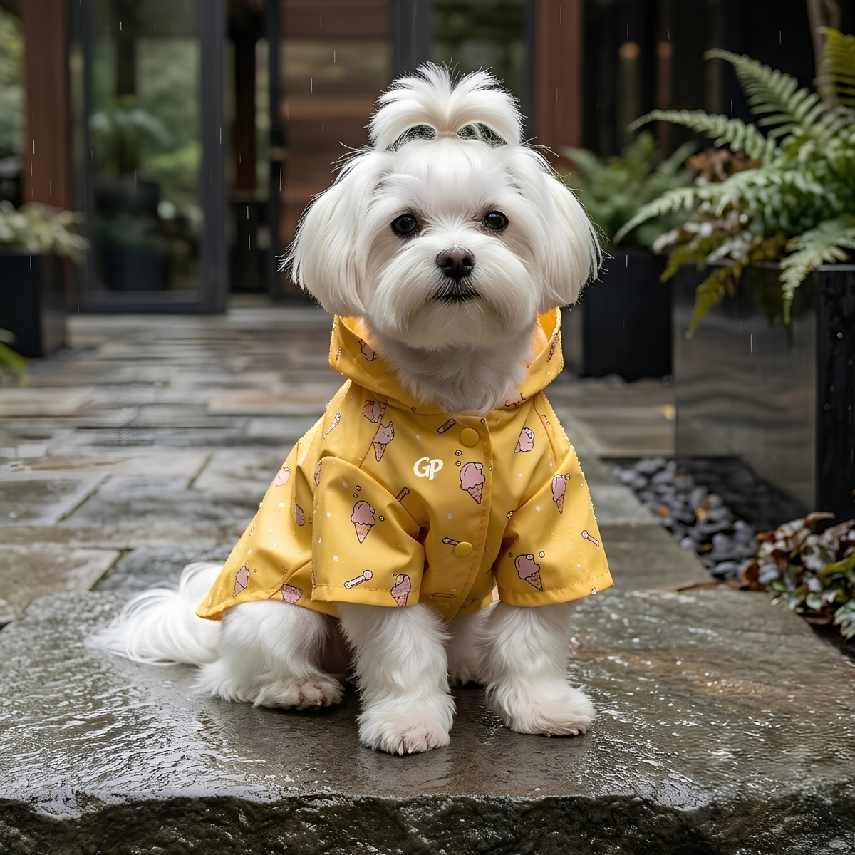 GuardiPaws™ Glacien™ Dottie Raincoat Yellow