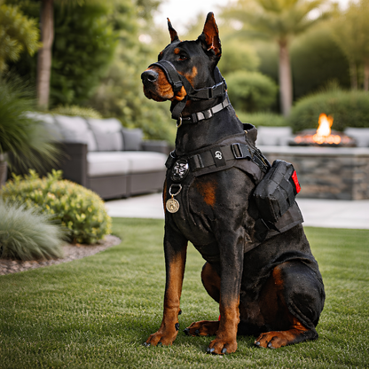GuardiPaws™ Vanta Pro™ Titan Dog Harness Black