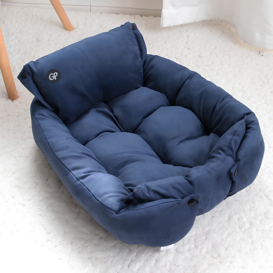 GuardiPaws™ Snugl™ Retreata Dog Bed Blue
