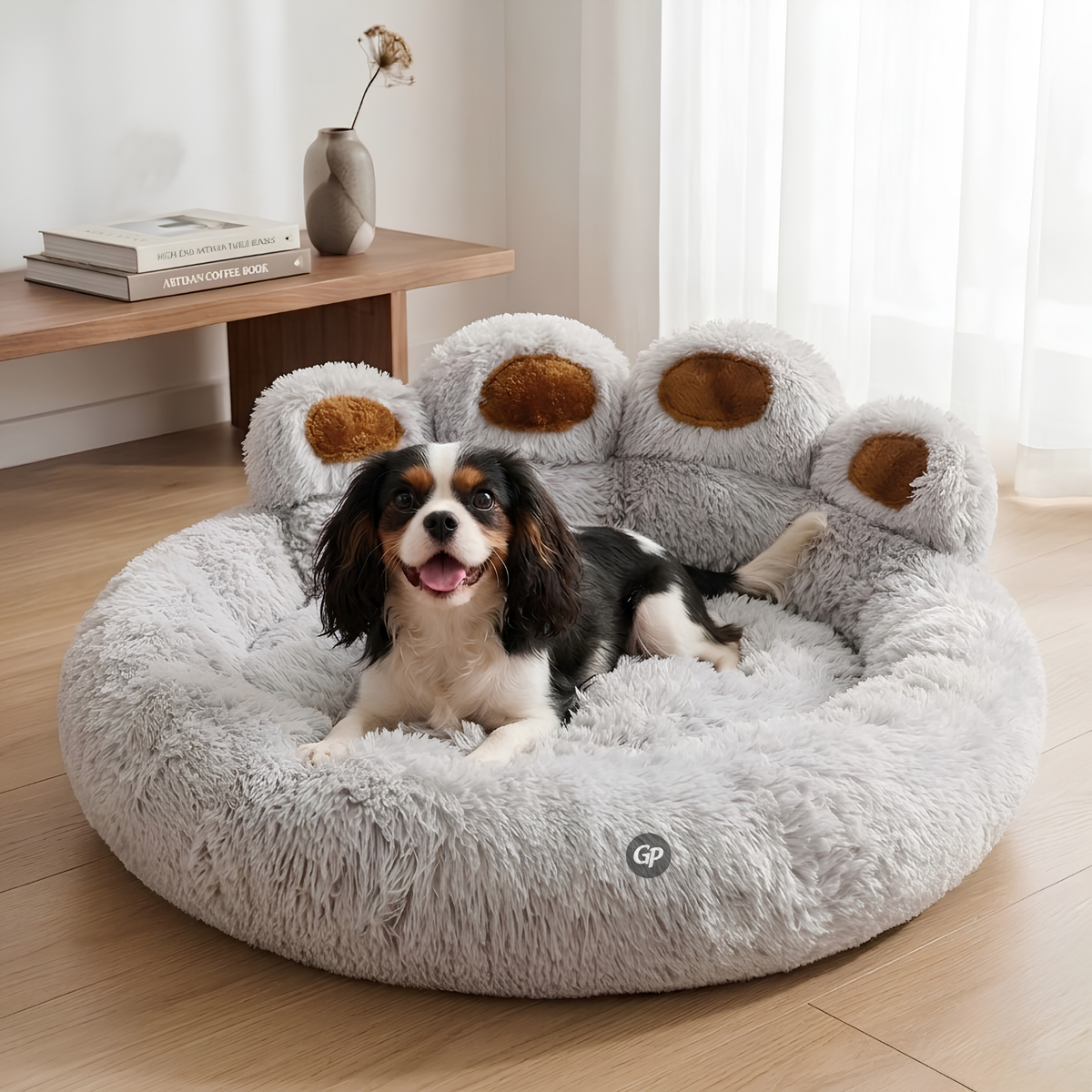 GuardiPaws™ Snugl™ Pawhaven Dog Bed Gray