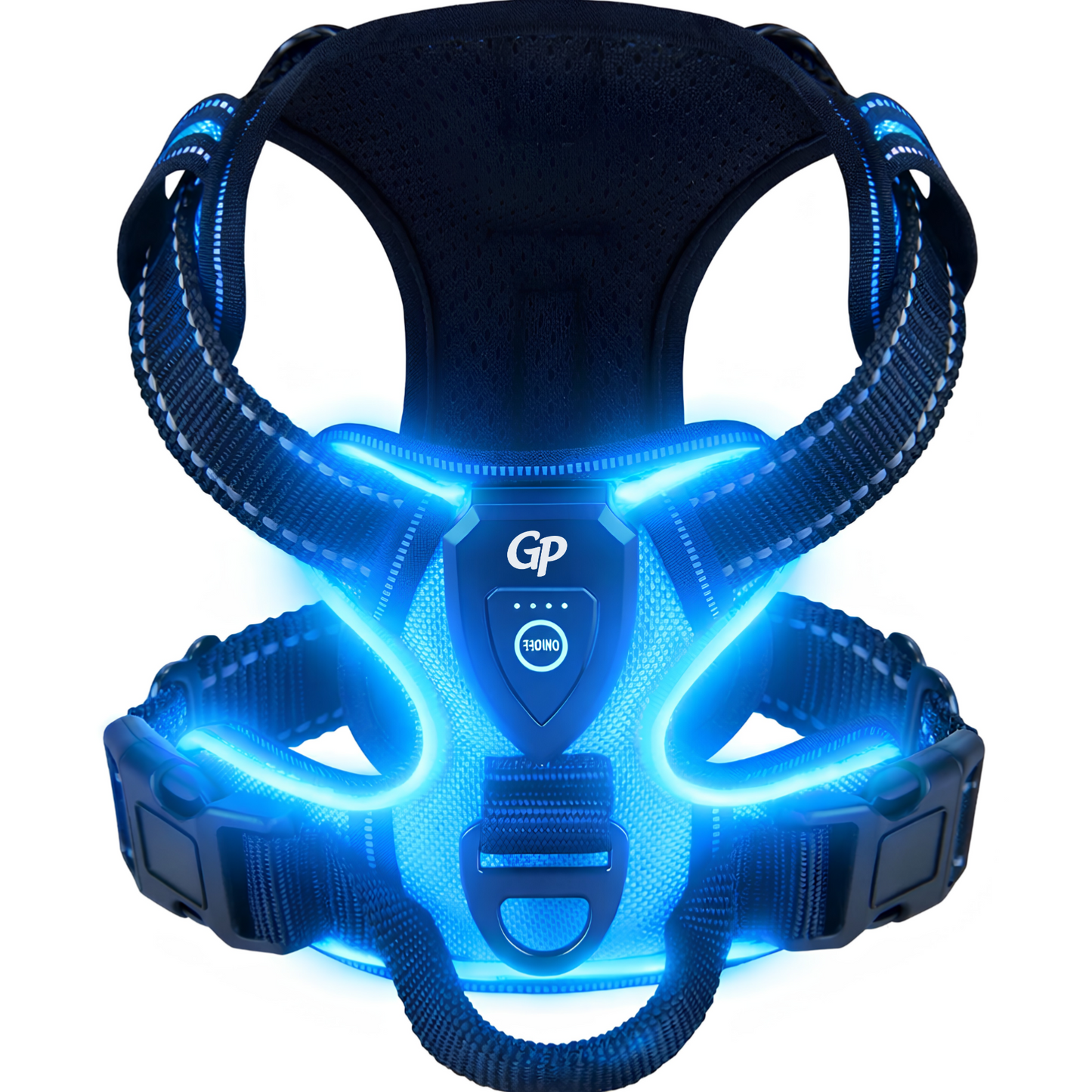 GuardiPaws™ Vanta X™ Illuminate Dog Harness Blue