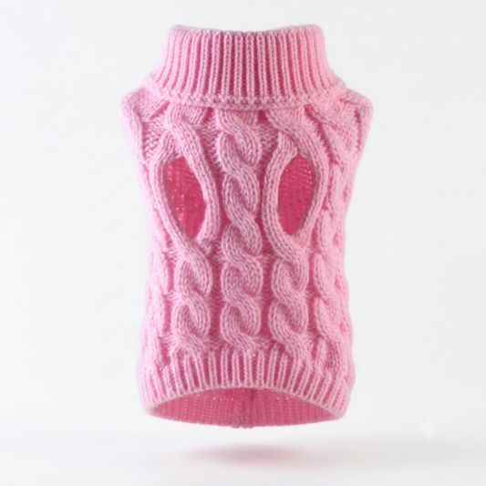 GuardiPaws™ Velari™ Dough Twist Knitted Vest Pink
