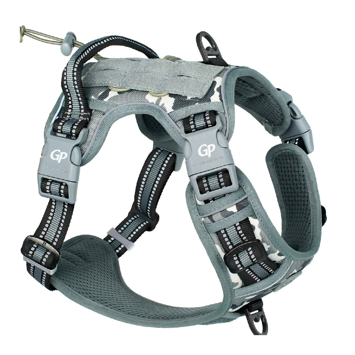 GuardiPaws™ Vanta X™ Valor Dog Harness Grey Camo