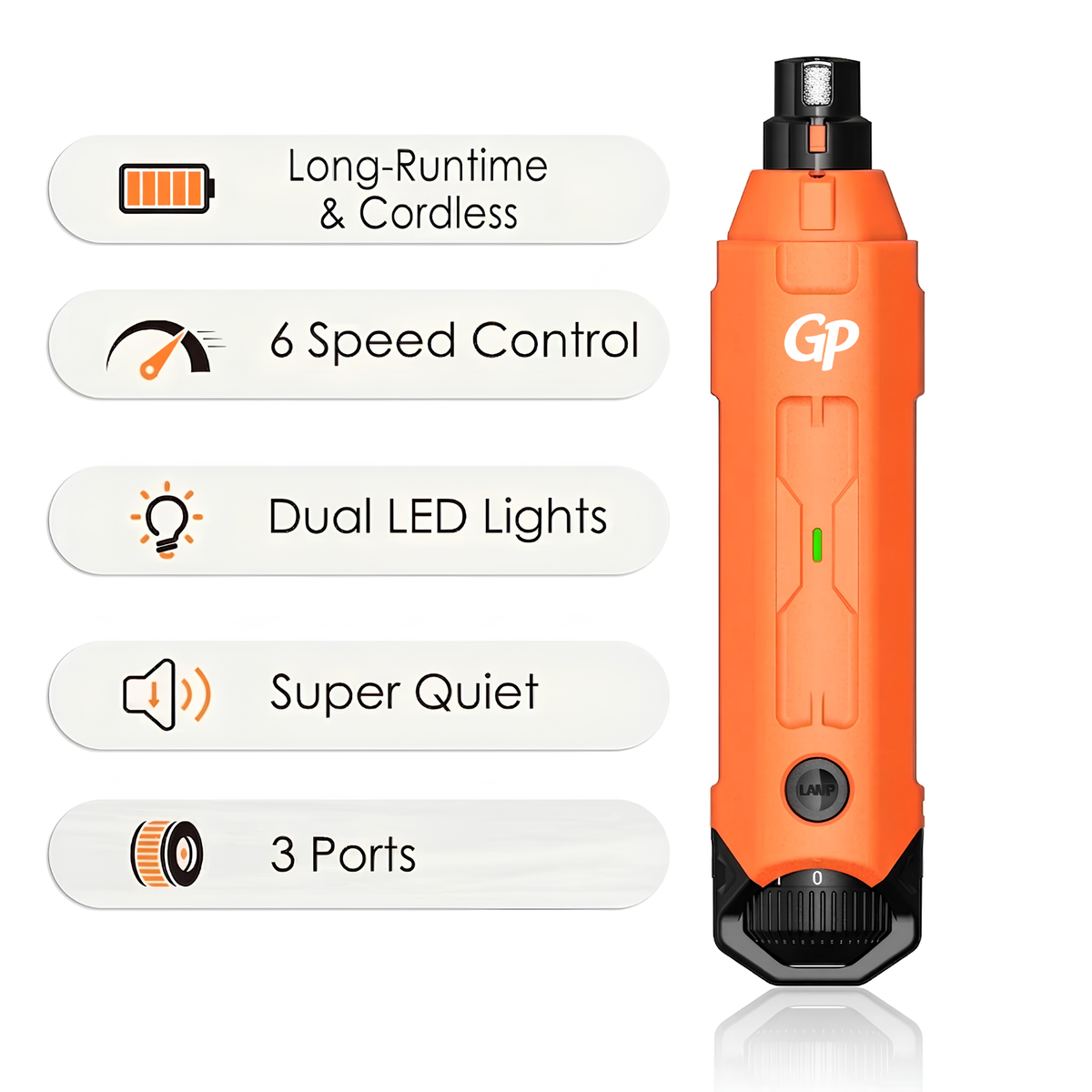 GuardiPaws™ Shedr™ Titan Nail Grinder Orange