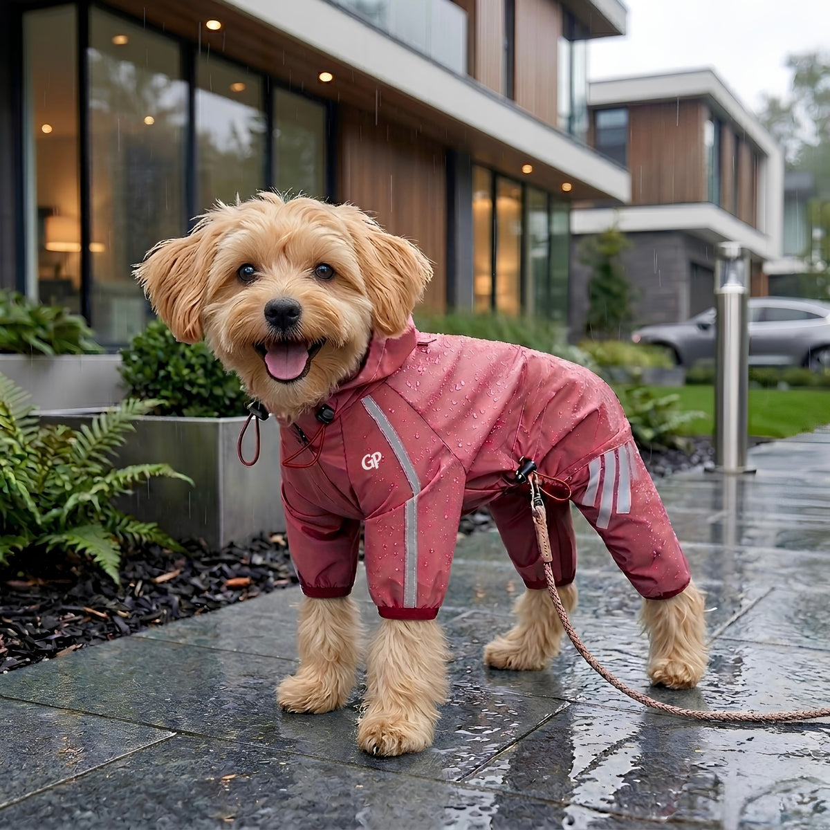 GuardiPaws™ Glacien™ Strata Rainsuit Red