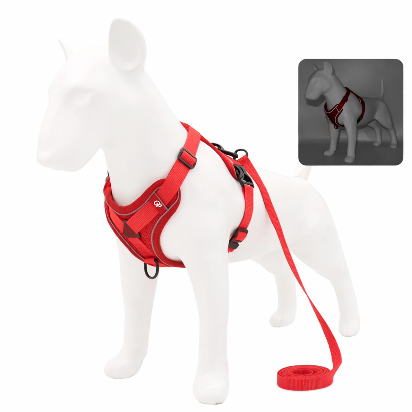 GuardiPaws™ Vanta S™ Pica Dog Harness Red