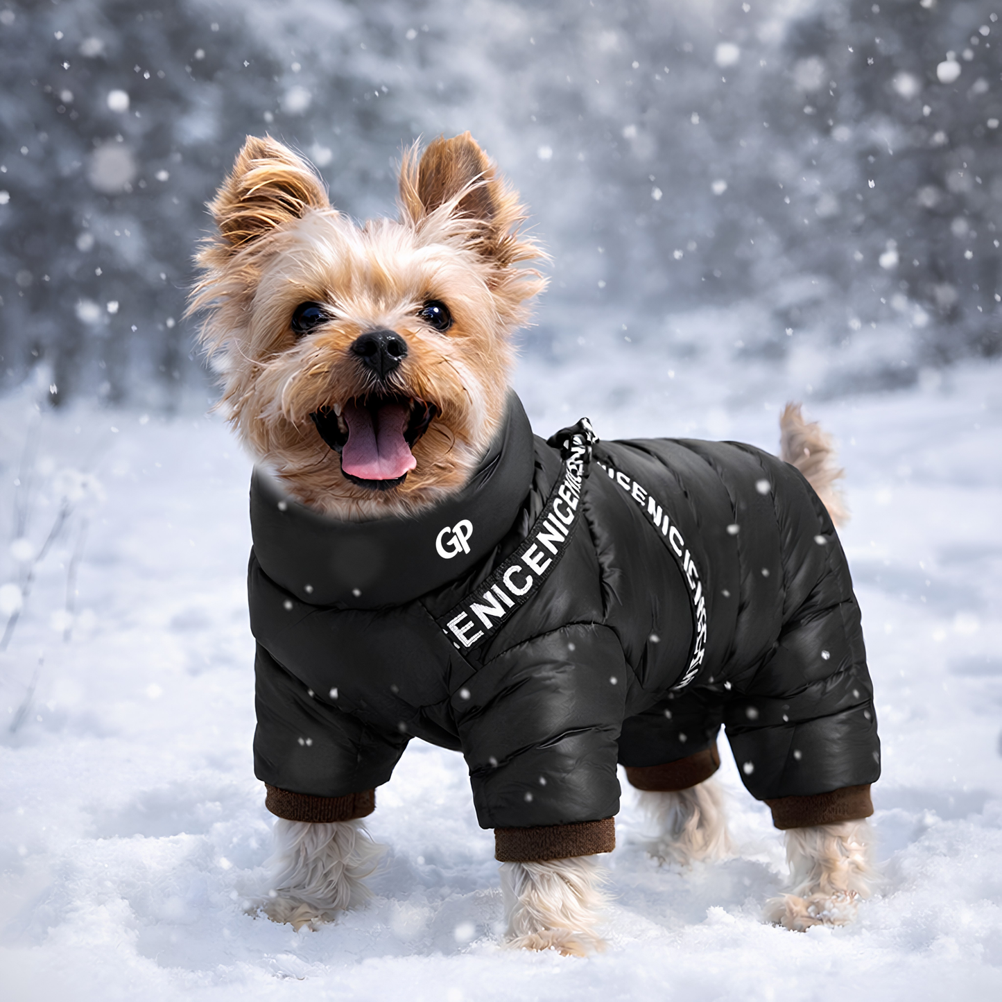 GuardiPaws™ Glacien™ Snowsuit Harness Black