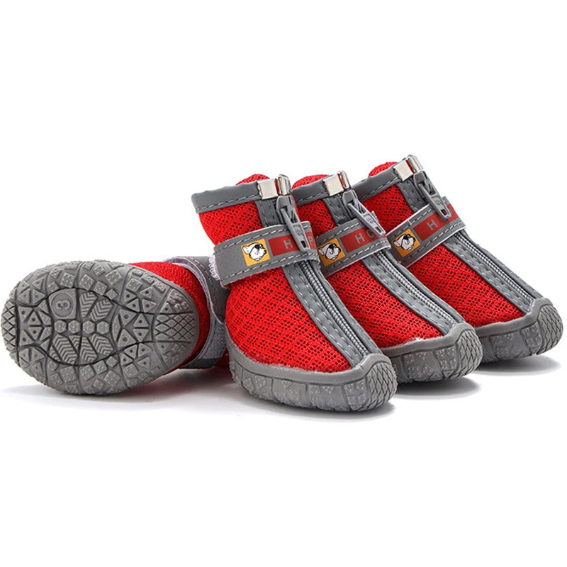 GuardiPaws™ Glacien™ Grip Boots Red